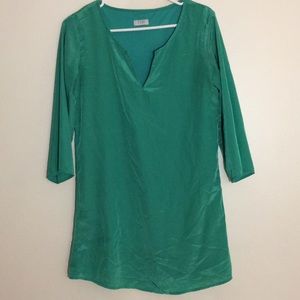 Tobi Jewel green 3/4 sleeve shift dress